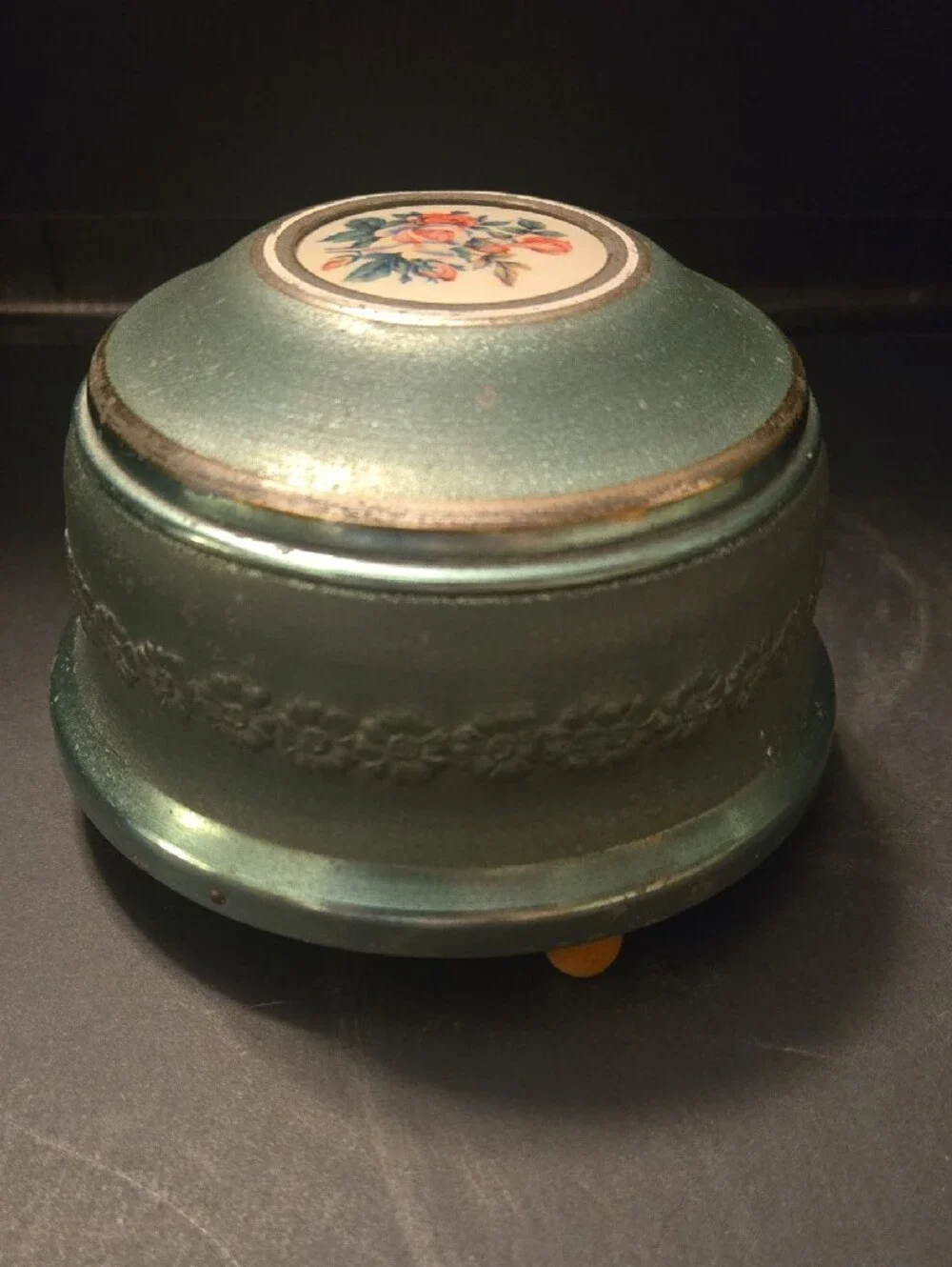 Vintage Cody Creations Musical Powder Puff Box